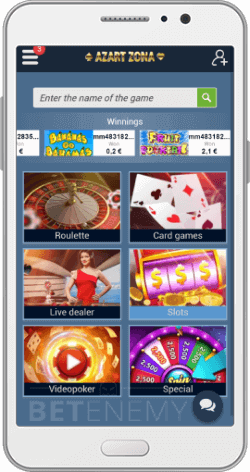Azartzona Casino Mobile Version