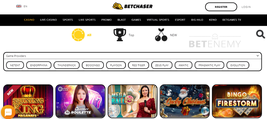 betchaser casino website design