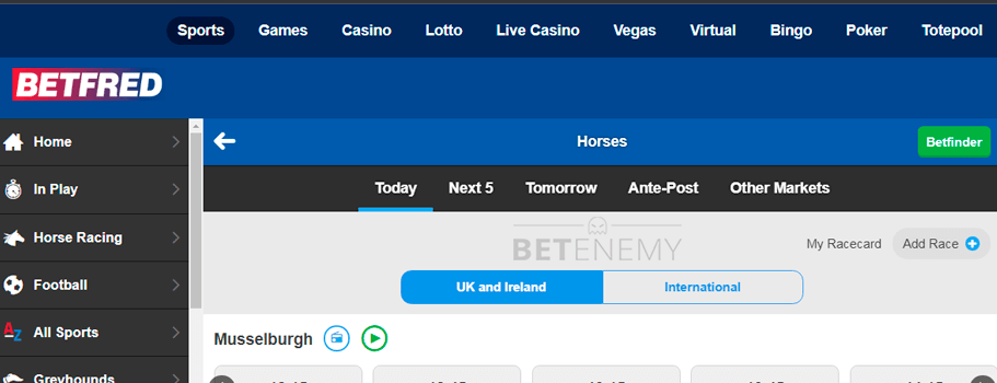 Betfred placepot bets