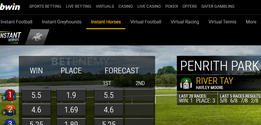 Bwin live horse racing