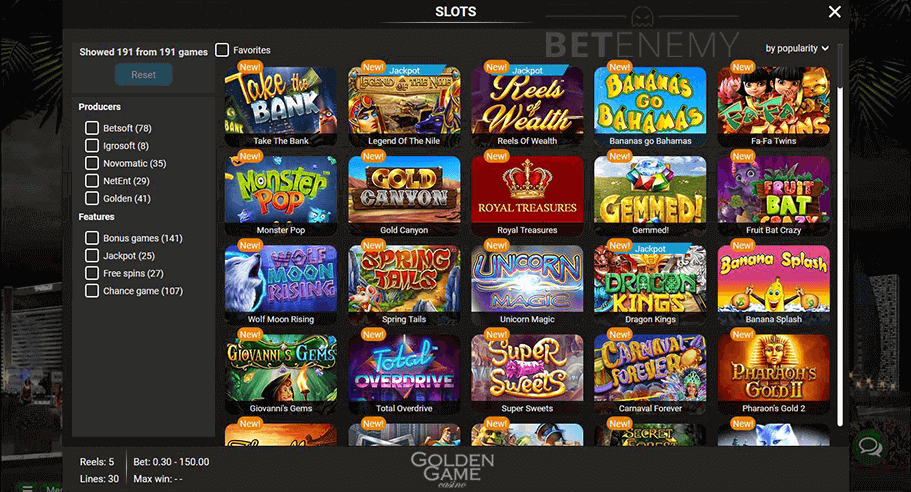 Golden Game Casino Games