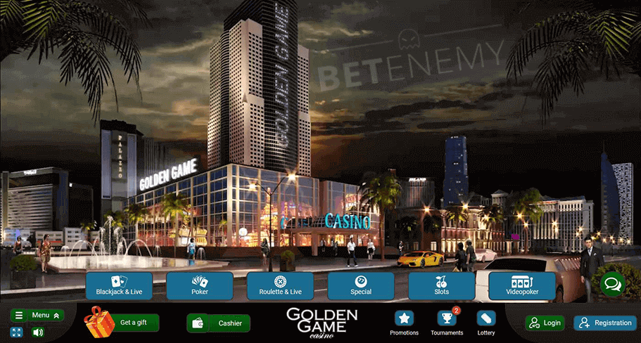 Golden Game Casino Website Design