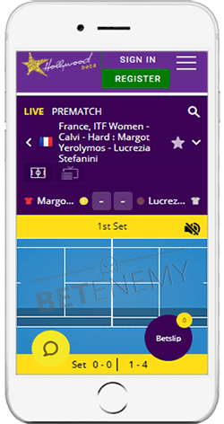 Hollywoodbets Tennis Inplay on iOS