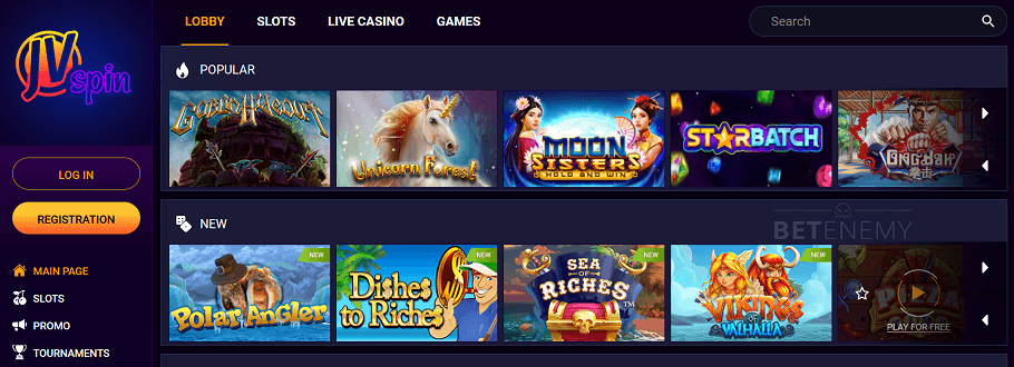 JVspin casino site