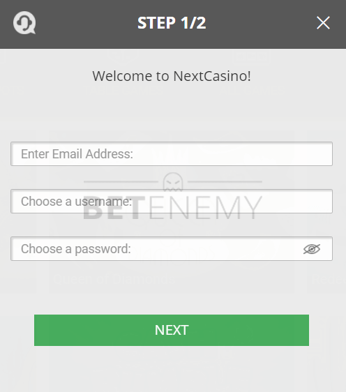 NextCasino Registration