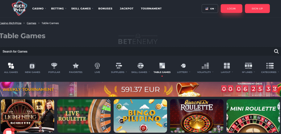 RichPrize Casino Games