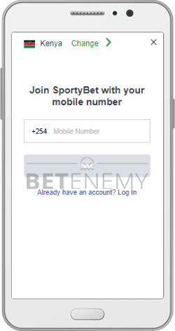 Sportybet mobile registration