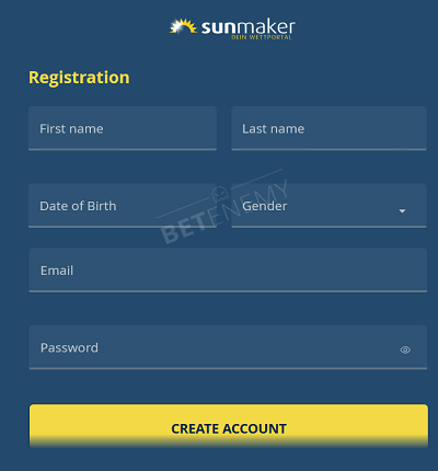 Sunmaker registration form