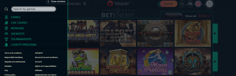 Vesper Casino Design