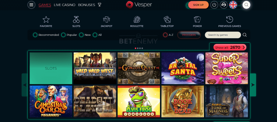Vesper Casino Games