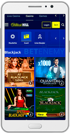 William Hill casino games for Android