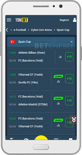 Yonibet mobile esports for Android