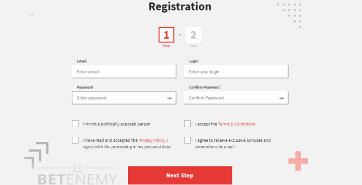 ZulaBet registration form